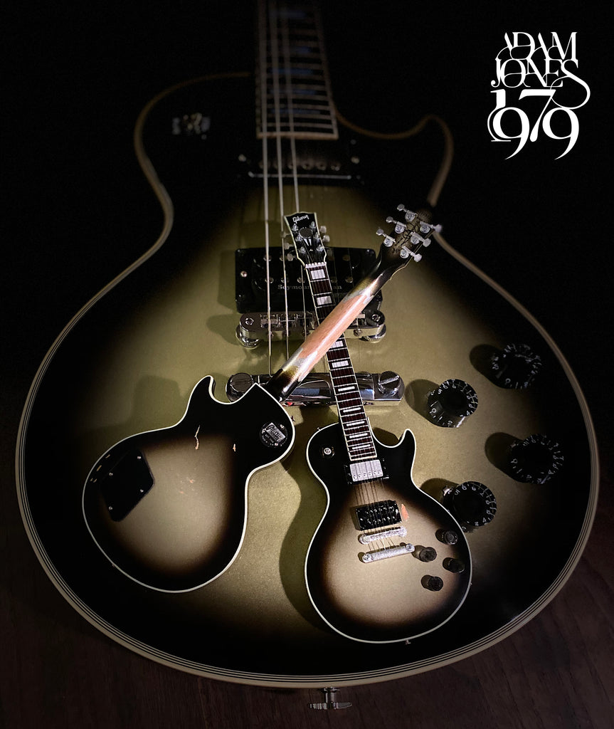 Tool Collectible Adam Jones 1979 Gibson Les Paul Custom - Antique Silverburst Mini Guitar Replica 1:4 Scale Model