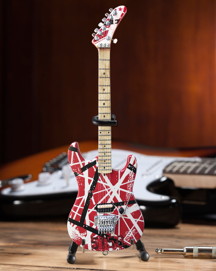 Eddie Van Halen Collectible Axe Heaven EVH  5150 Mini Guitar Replica in EVH Guitar Case
