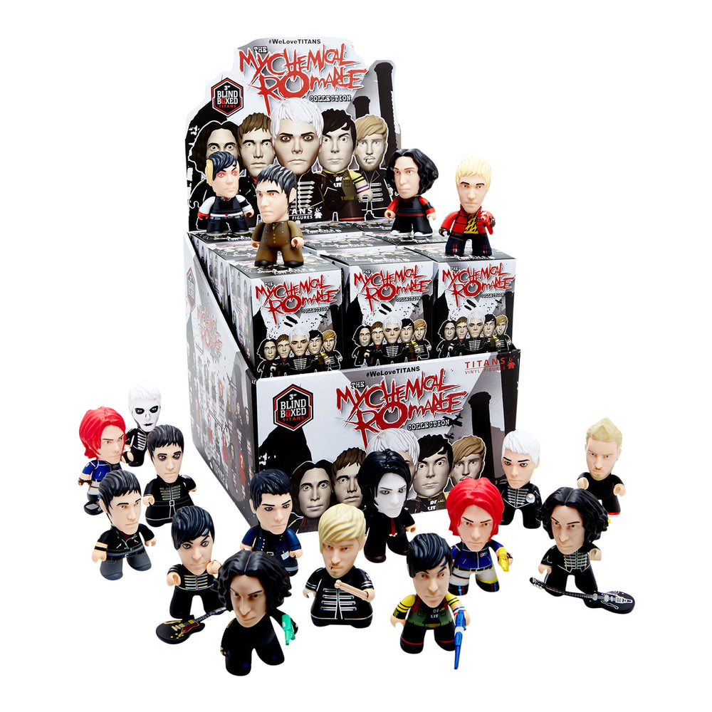 Rare MCR Collection 2017 TITANS The My Chemical Romance 18 Figure Display Case Set