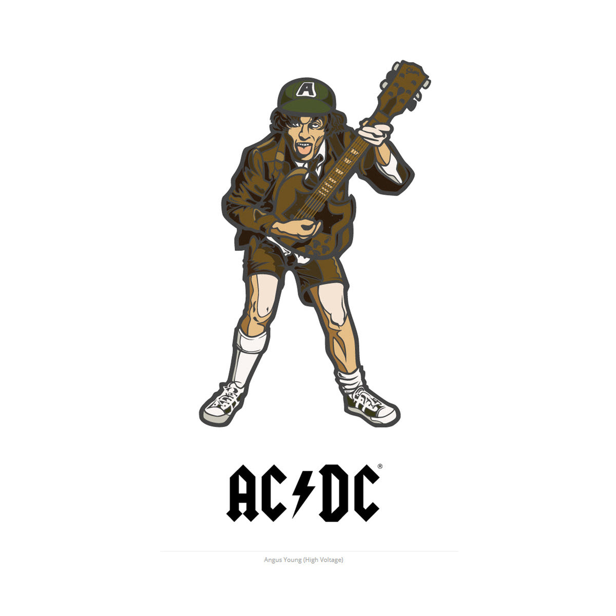 AC/DC Collectible 2017 Handpicked FiGPiN #17 Angus Young Figure High Voltage Pin