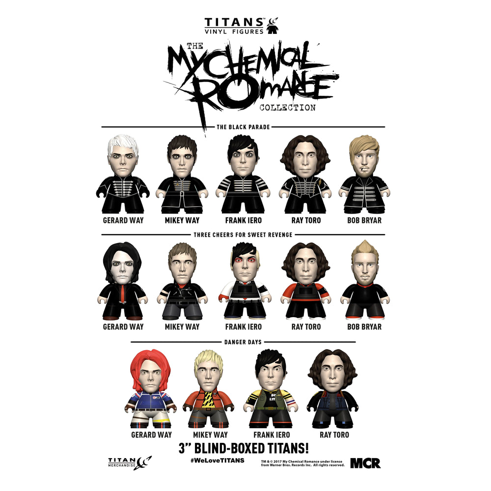 SOLD OUT 5/24/2024 Rare MCR Collection 2017 TITANS The My Chemical Romance 18 Figure Display Case Set