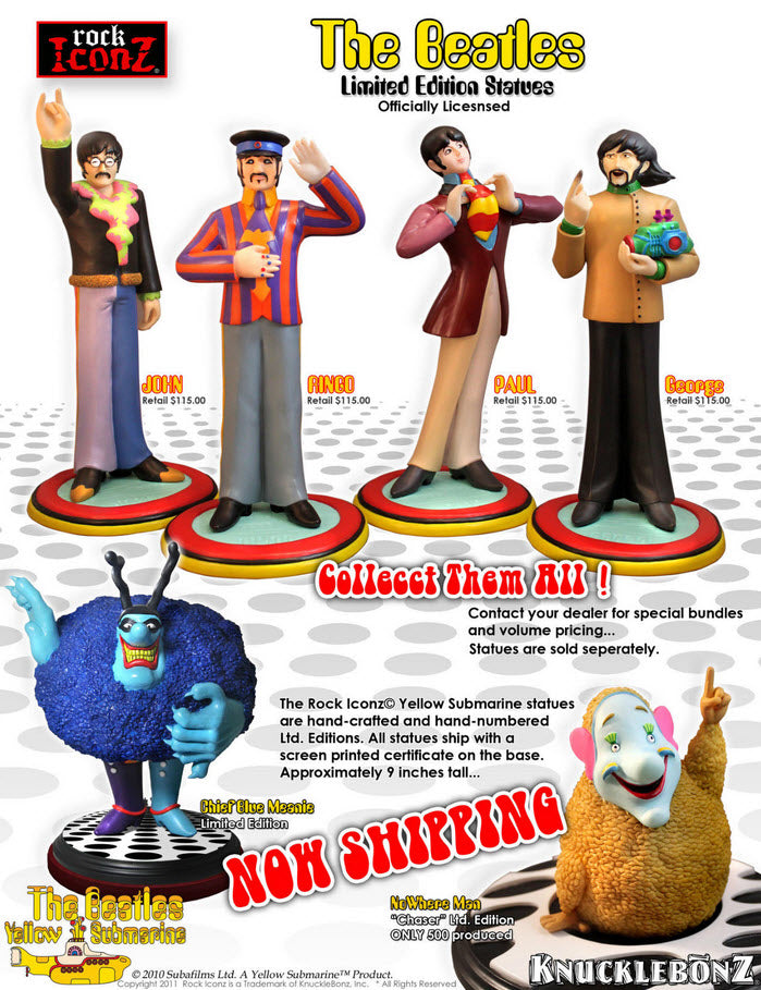 The Beatles Collectible 2011 Knucklebonz Rock Iconz Yellow Submarine Ringo Starr Statue