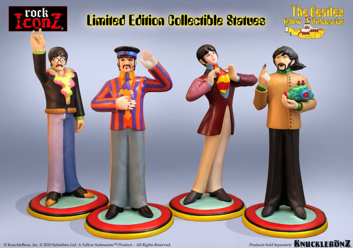 Rare Beatles Collectible 2011 Knucklebonz Rock Iconz Yellow Submarine John Lennon Statue