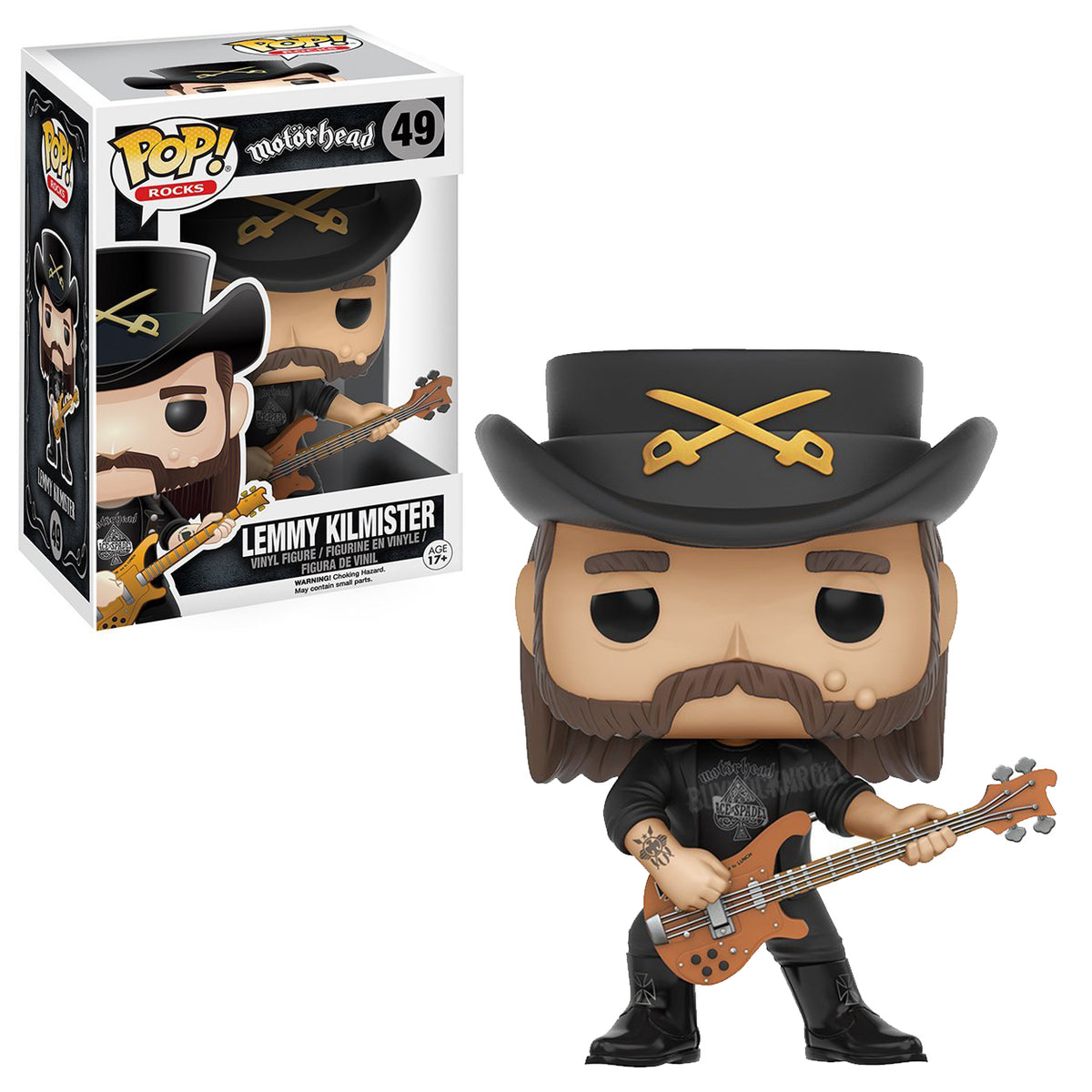 Motorhead 2016 Handpicked Funko Pop Rocks Lemmy Kilmister Figure #49 in Protector Case
