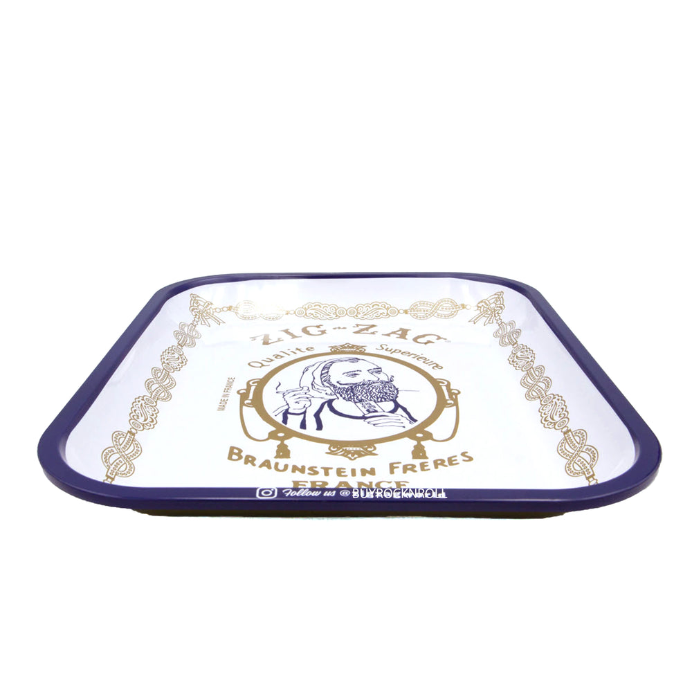 Zig-Zag Collectible Large White Original Rolling Tobacco Tray Tin 13.4 X 10.8 inches