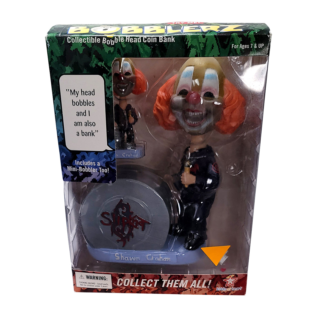 SOLD OUT! Slipknot Collectible 2002 Bobblerz Shawn Graham Bobble Head Clown Coin Bank
