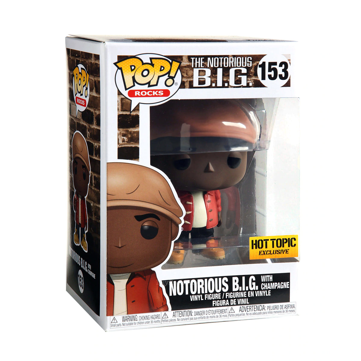 Biggie Smalls Collectible 2020 Handpicked Funko Pop! Hot-Topic Rocks Notorious B.I.G. #153 Champagne Figure in Protector