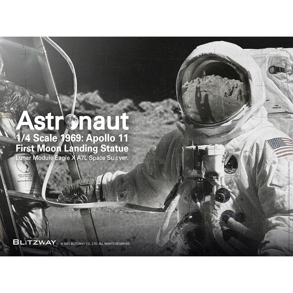 SOLD OUT! Apollo 11 Collectible 2021 Blitzway 1/4 Scale 1969 Astronaut Moon Landing Statue