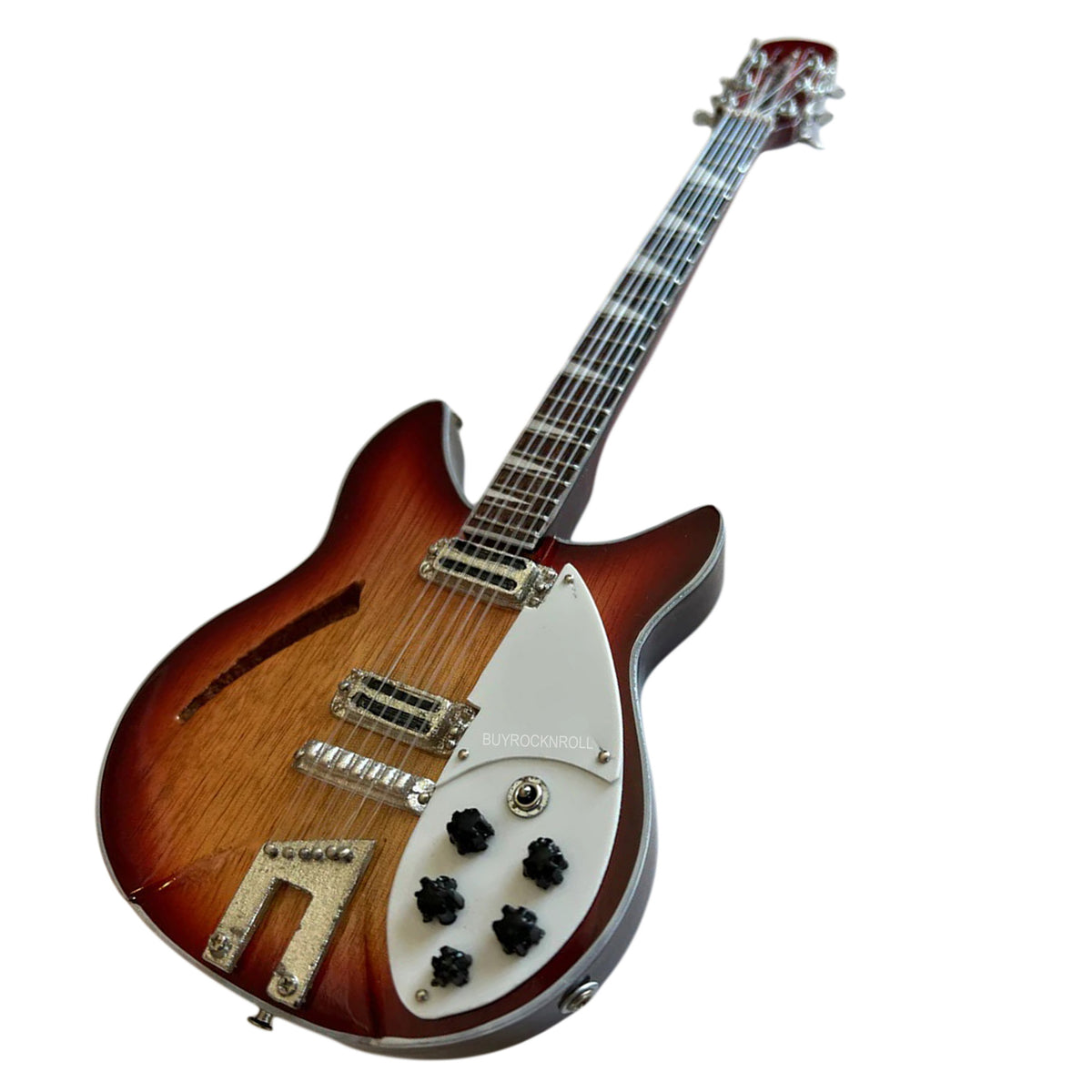 12-String Fire Sunburst Miniature Guitar Replica Collectible
