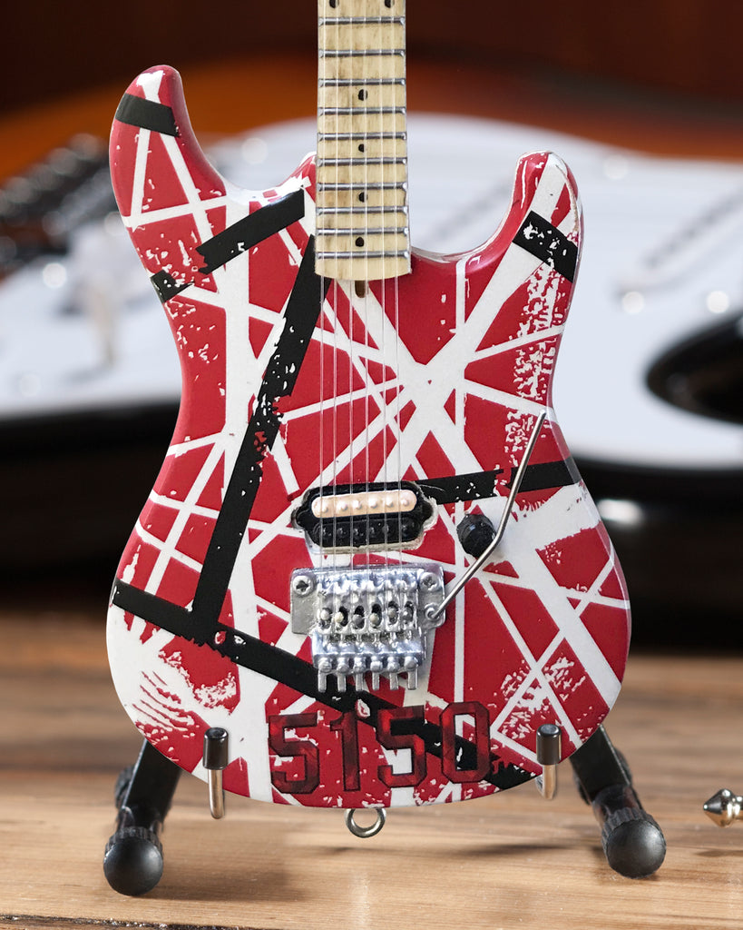 Eddie Van Halen Collectible Axe Heaven EVH 5150 Mini Guitar Replica in EVH Guitar Case