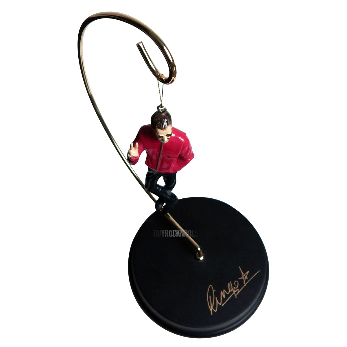 Rare Beatles Collectible 1996 Gartland Ringo Starr Figure Christmas Peace Ornament