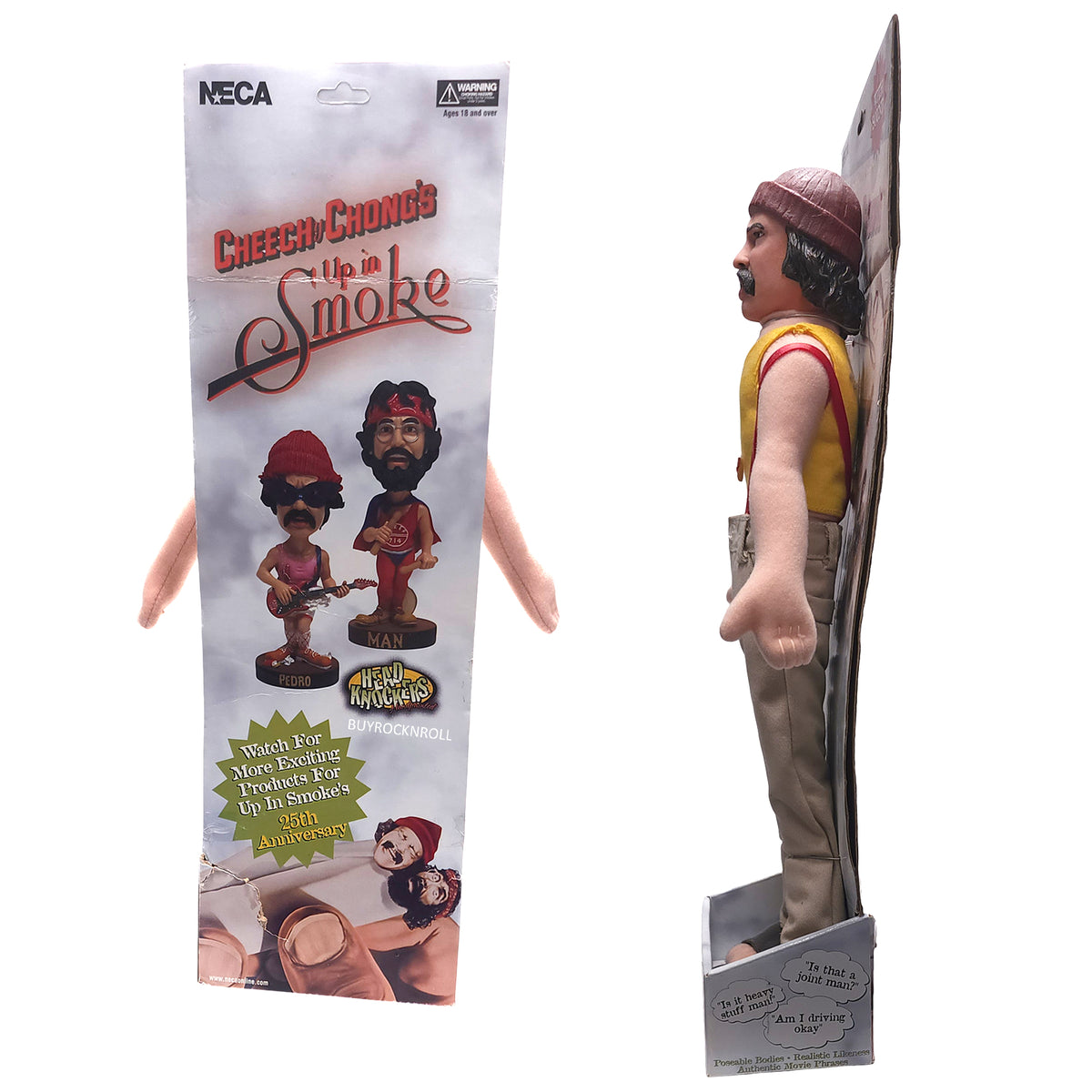 SOLD OUT! Cheech & Chong Collectible 2003 NECA Up In Smoke Pedro 18" Plush Talking Doll