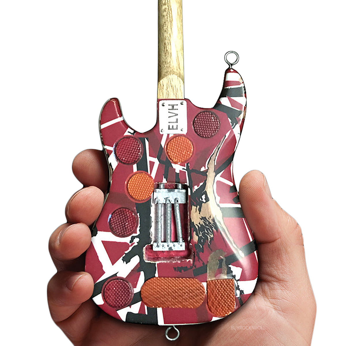 SOLD OUT! Eddie Van Halen Collectible Axe Heaven EVH "Frankenstein" Mini Guitar Replica in EVH Guitar Case