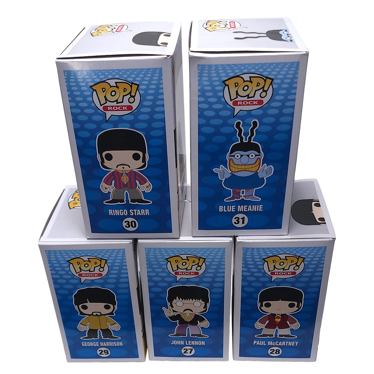 Beatles 2012 Funko Pop! Rocks Yellow Submarine 5 Figure Set Non-Perfect Boxes