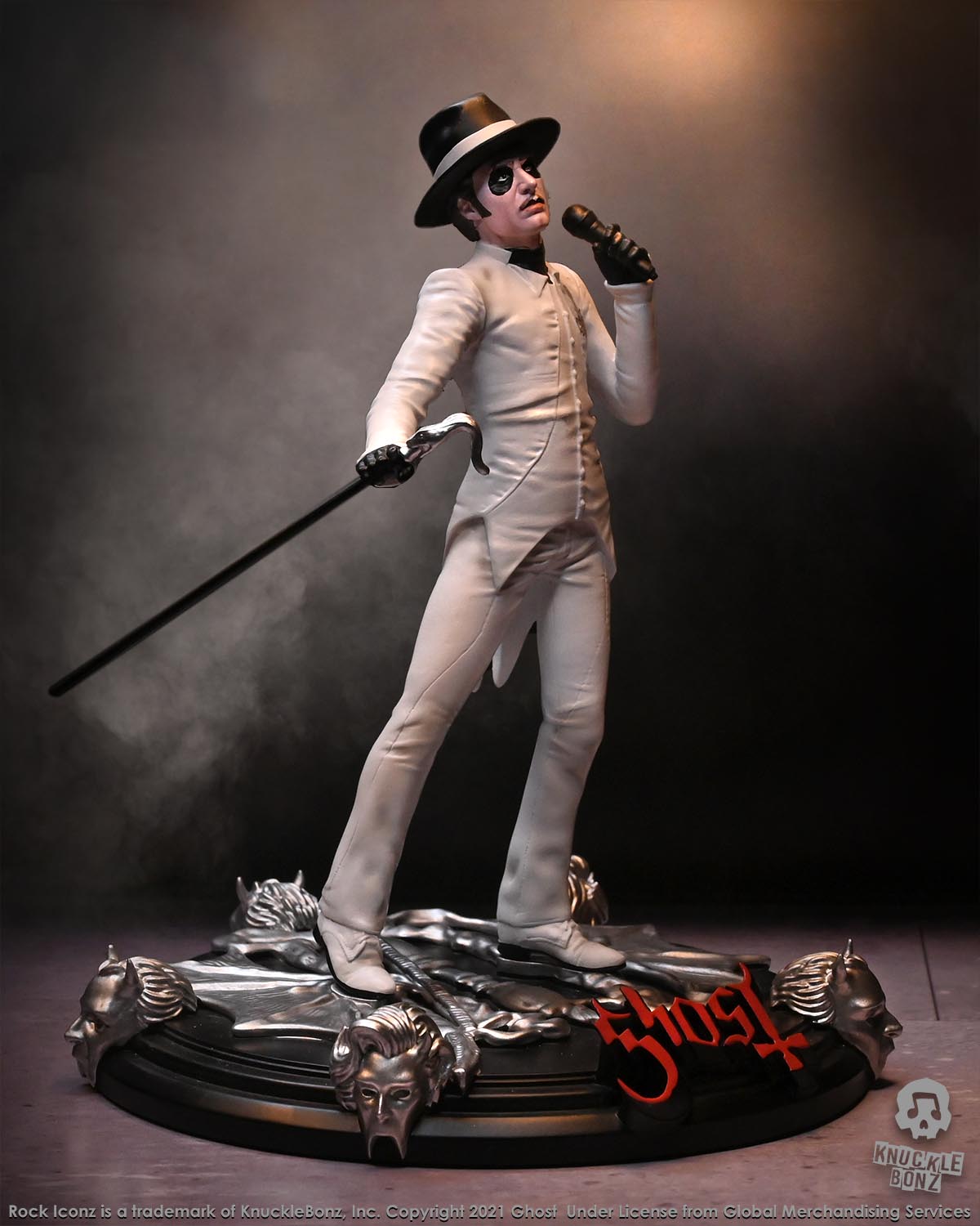 Ghost Collectible 2021 KnuckleBonz Rock Iconz Statue Cardinal Copia White Tuxedo -Variant