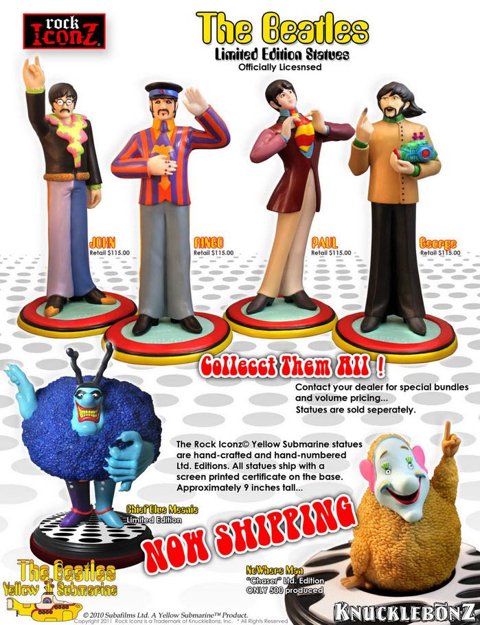 Rare Beatles Collectible 2011 Knucklebonz Rock Iconz Yellow Submarine John Lennon Statue