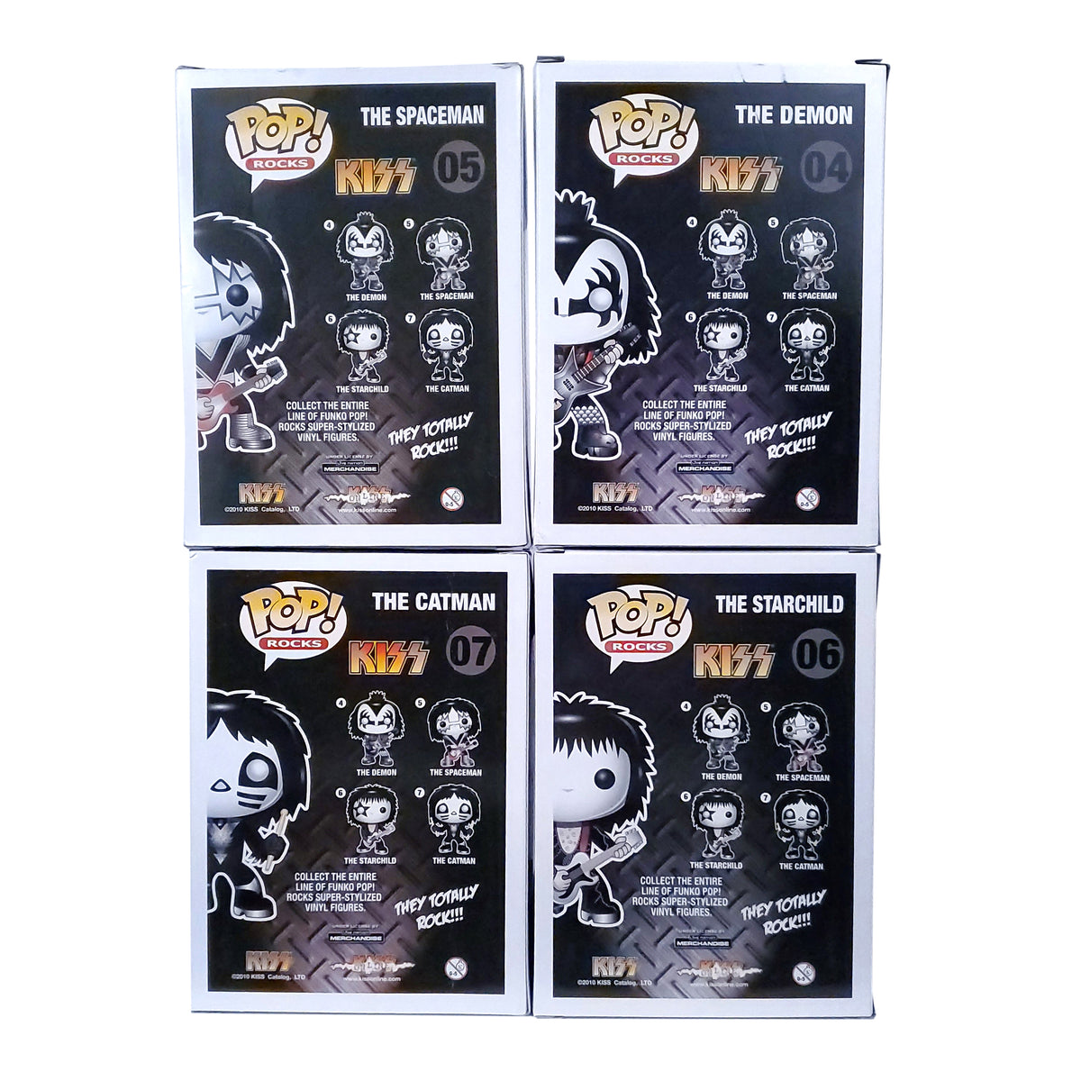 KISS Collectibles 2011 Funko Pop Rocks Series 1 Vinyl Figures Set of 4 - New