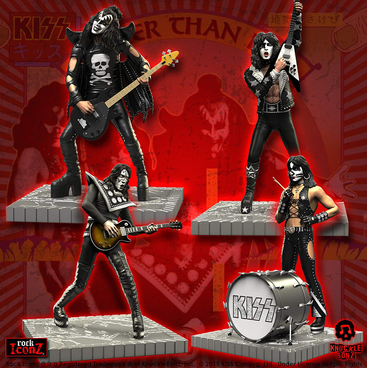 KISS Collectible 2017 KnuckleBonz Rock Iconz Hotter Than Hell Ace Frehley Statue #99 of 3000