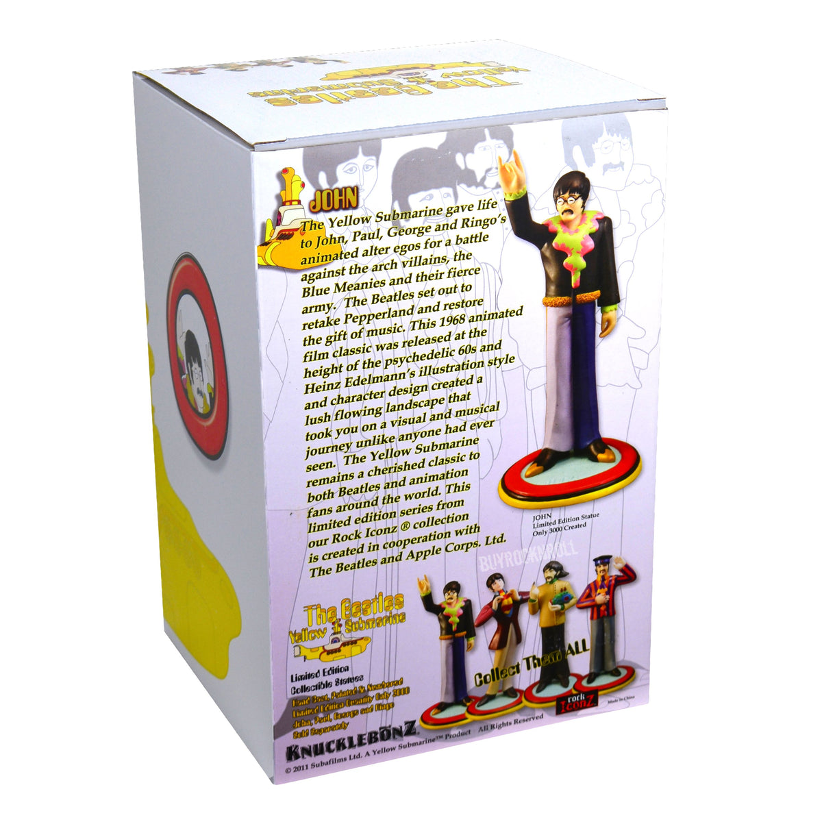 Rare Beatles Collectible 2011 Knucklebonz Rock Iconz Yellow Submarine John Lennon Statue