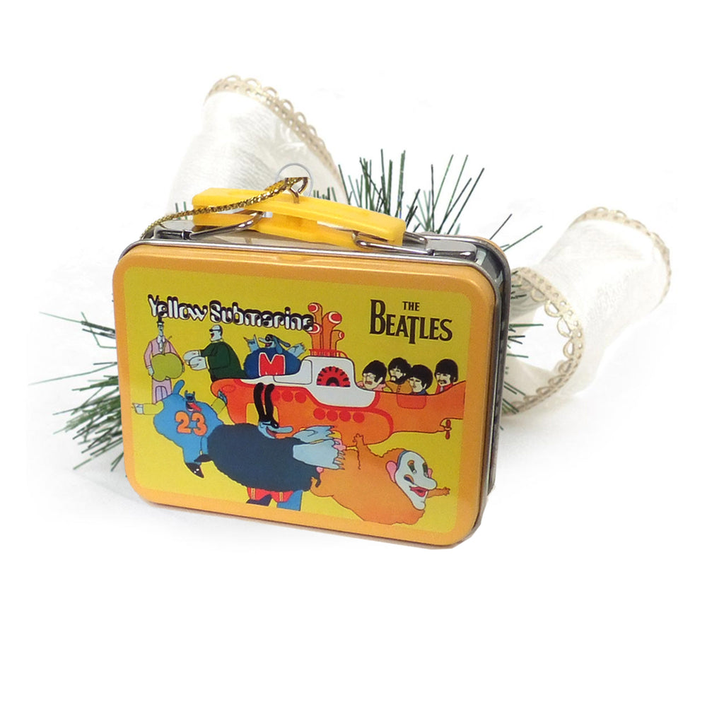 Beatles Collectibles: 2012 Kurt Adler Miniature Aladdin Lunch Box Christmas Ornaments