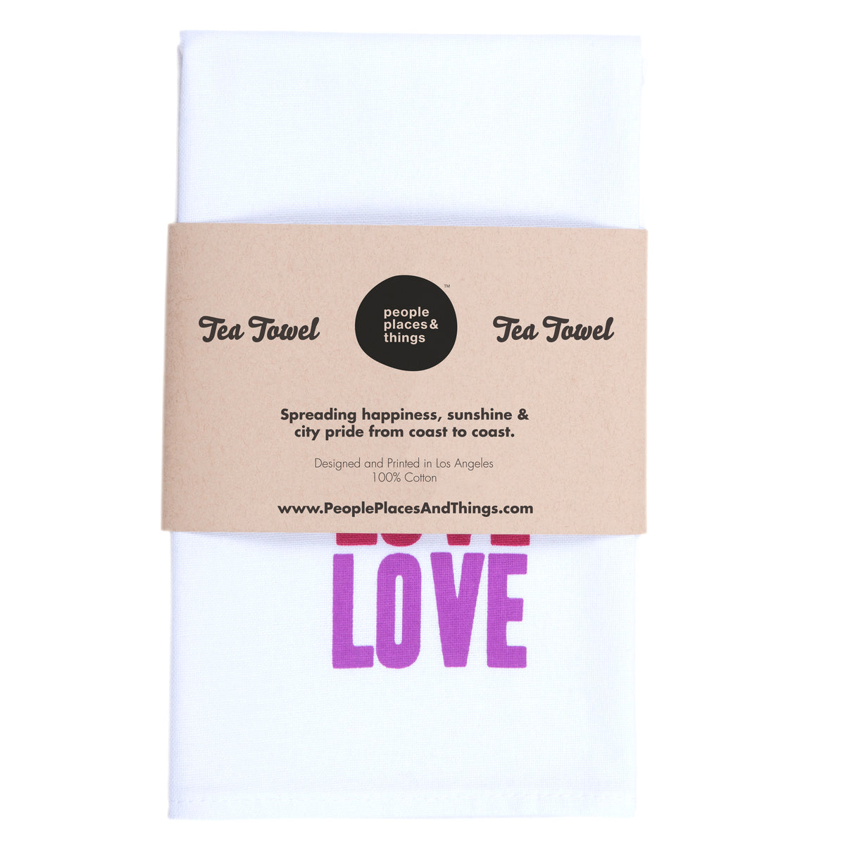Summer of Love/Monterey Pop - Peace, Love & Happiness TeaTowel Set of 3