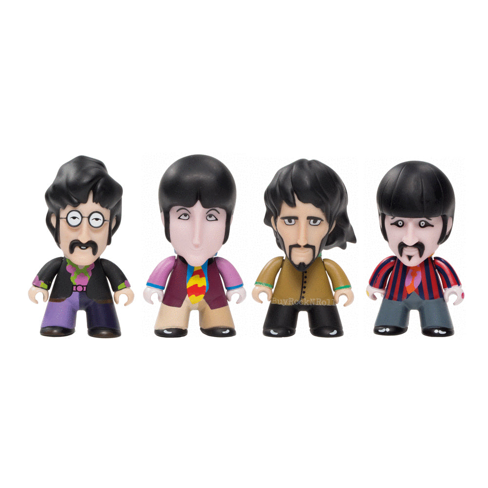 SOLD OUT! Beatles Titans Yellow Submarine Glow In The Dark Fab Four Blue Meanie & Sub Figures Set of 6