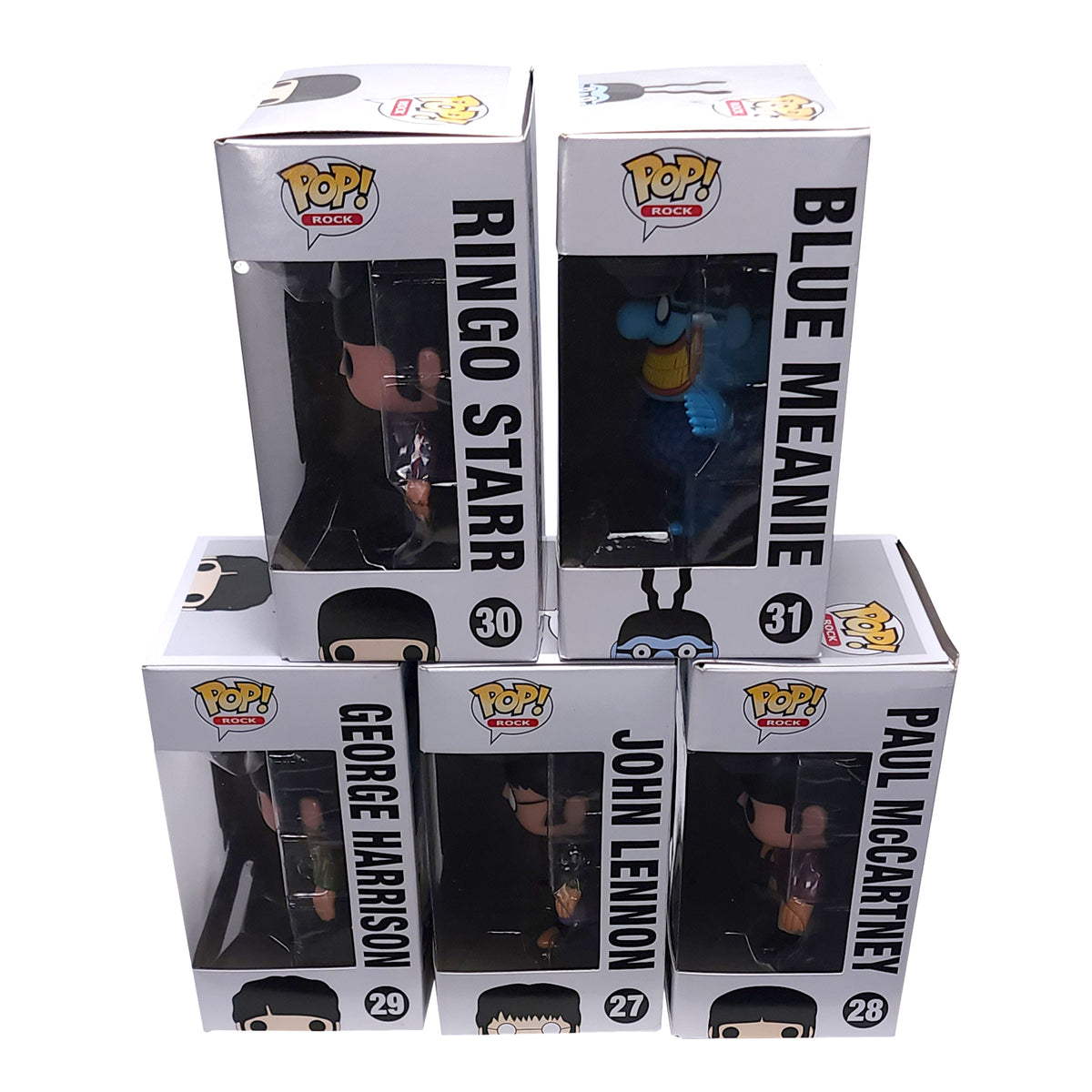 Beatles 2012 Funko Pop! Rocks Yellow Submarine 5 Figure Set Non-Perfect Boxes
