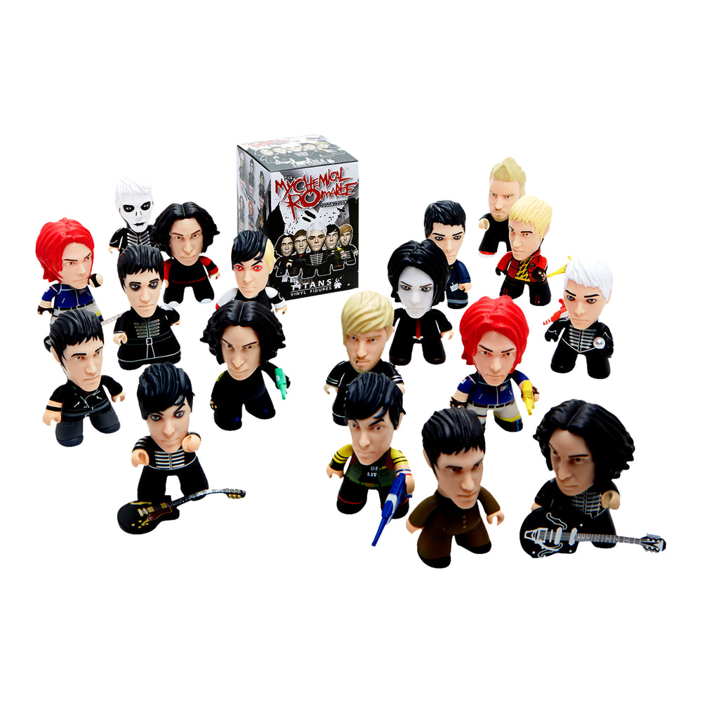 Rare MCR Collection 2017 TITANS The My Chemical Romance 18 Figure Display Case Set