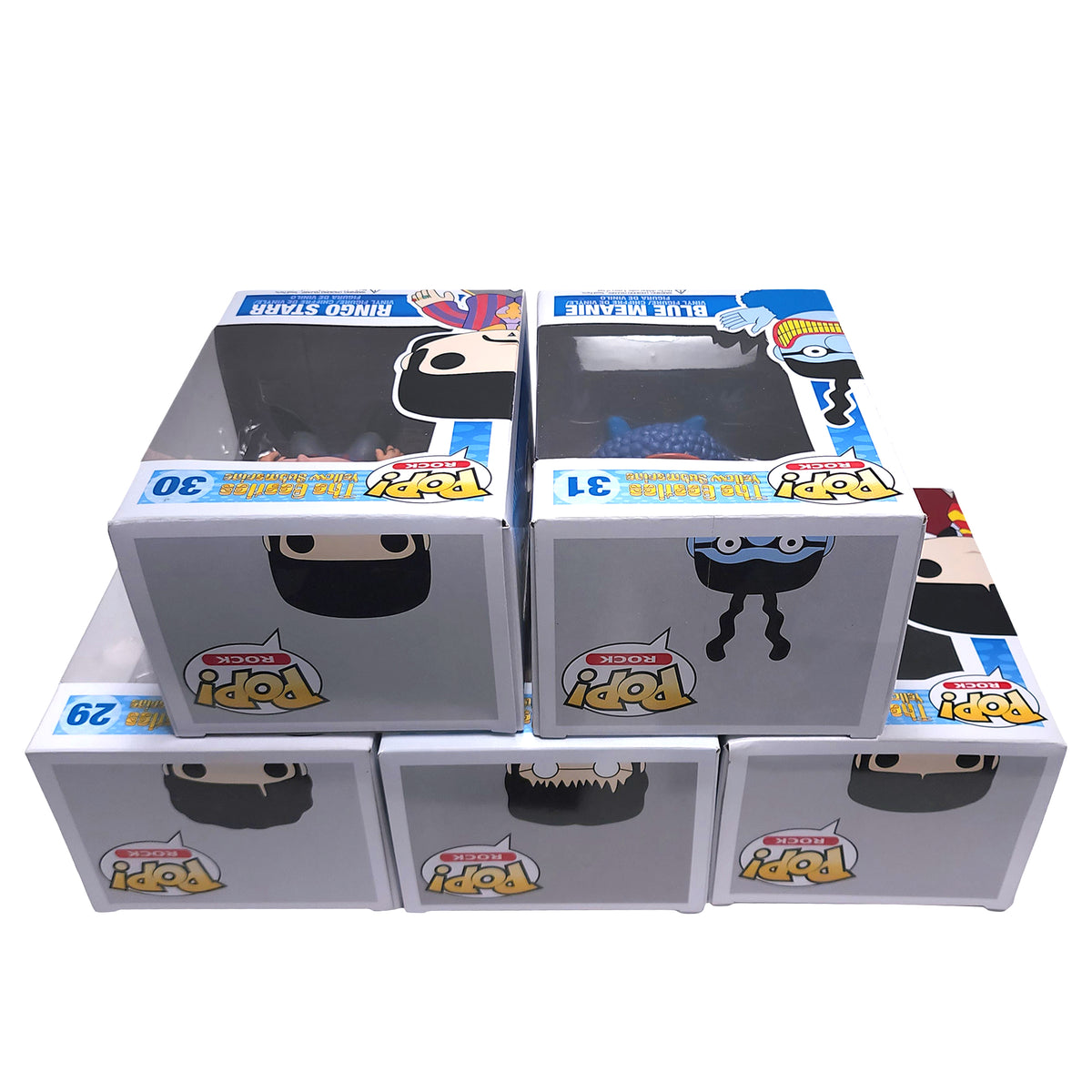 Beatles 2012 Funko Pop! Rocks Yellow Submarine 5 Figure Set Non-Perfect Boxes