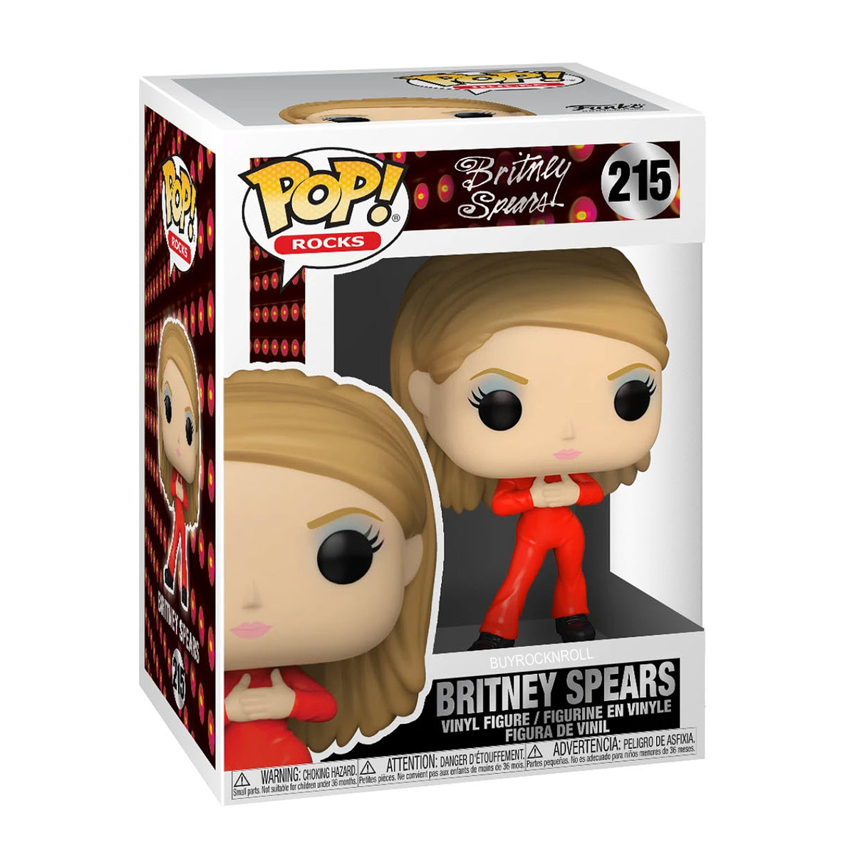 Britney Spears Funko Pop Rocks Oops I Did it Again Catsuit Figure #215 in Funko Foldable Protector