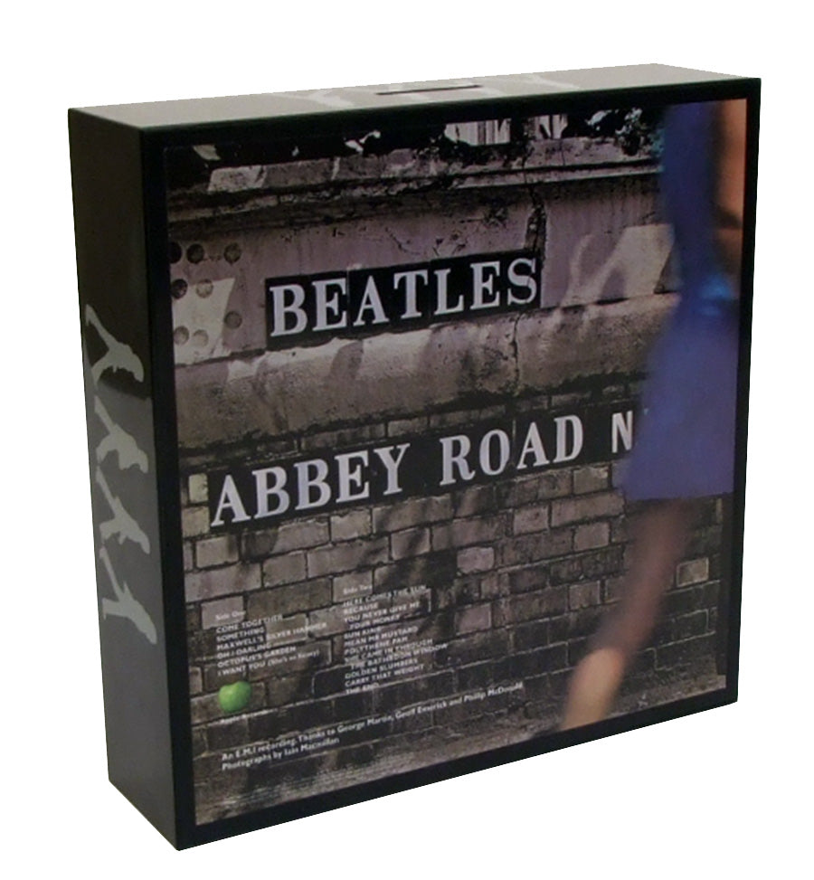 The Beatles Collectible 2013 Factory Abbey Road LP Record Album Cover Coin Bank