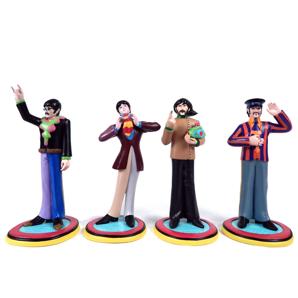 Beatles Collectibles:2011 Knucklebonz Yellow Submarine Rock Iconz Statue Set