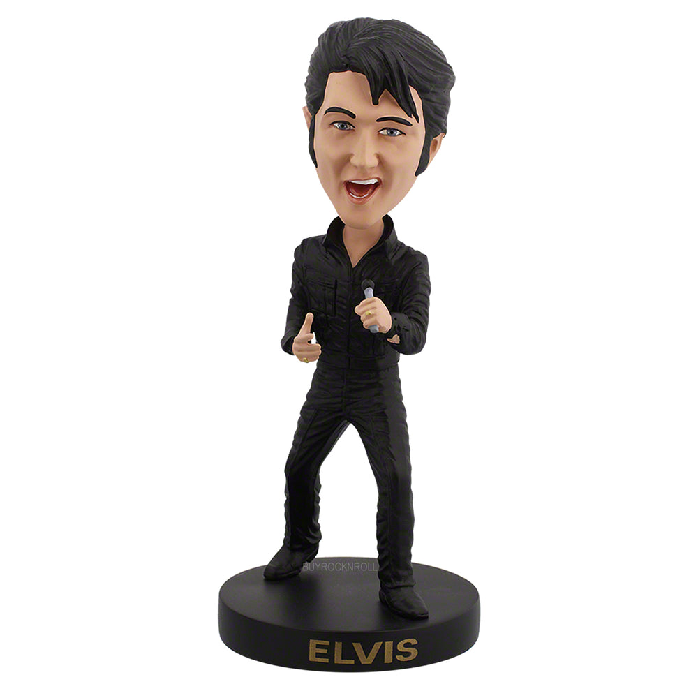 Elvis Presley Collectible Royal Bobbles Black Leather '68 Comeback Special Bobblehead Figure