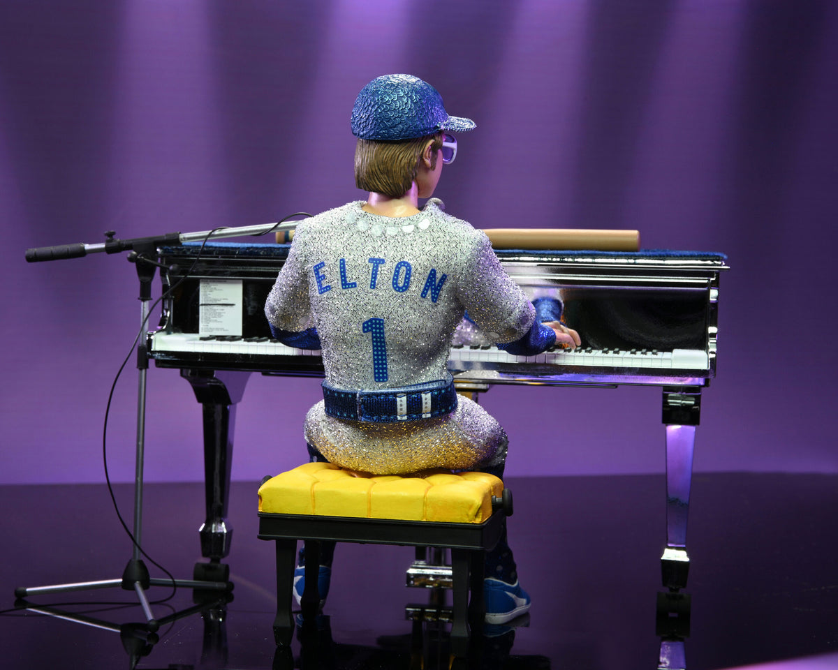 Elton John Collectible 2022 NECA Live in '75 Dodger Stadium 8" Clothed Action Figure