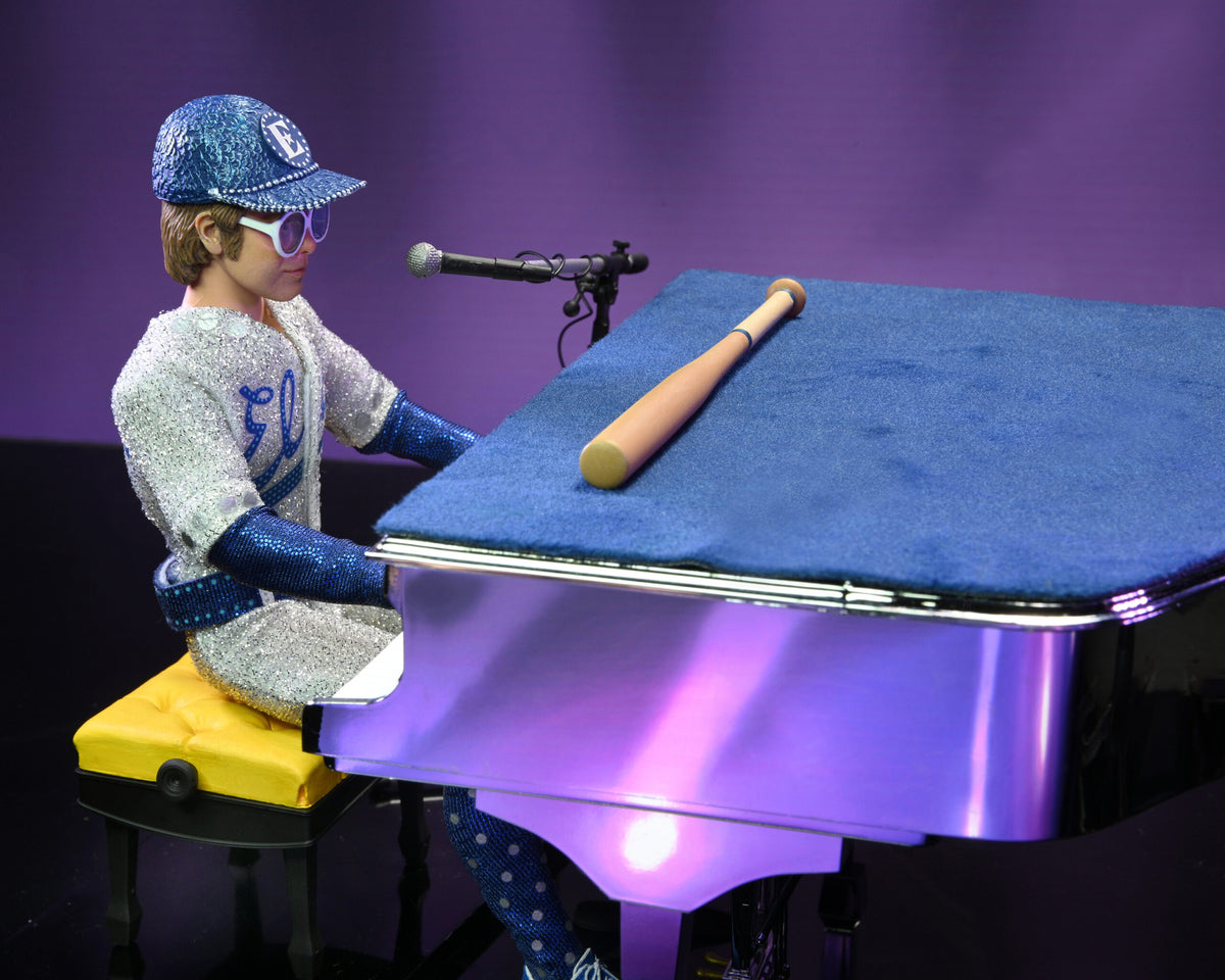 Elton John Collectible 2022 NECA Live in '75 Dodger Stadium 8" Clothed Action Figure