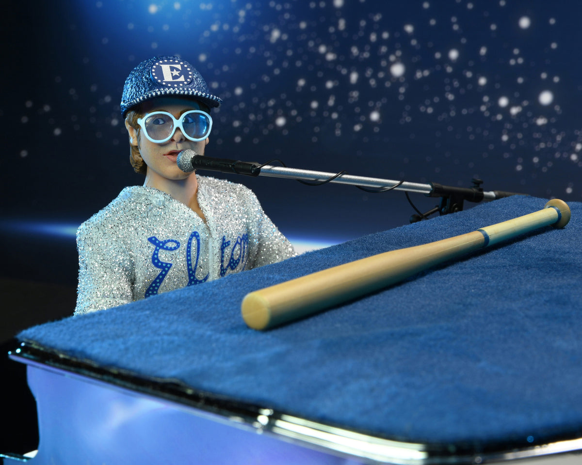 Elton John Collectible 2022 NECA Live in '75 Dodger Stadium 8" Clothed Action Figure