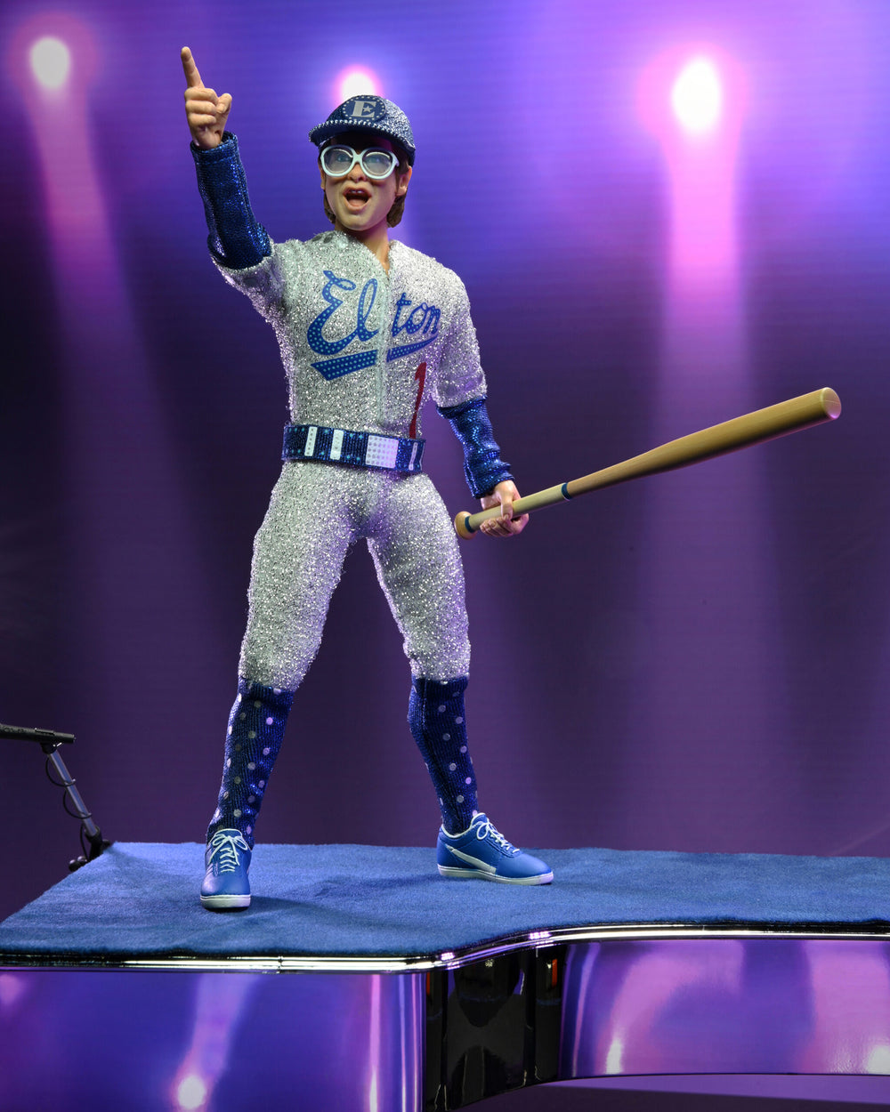 Elton John Collectible 2022 NECA Live in '75 Dodger Stadium 8"  Clothed Action Figure