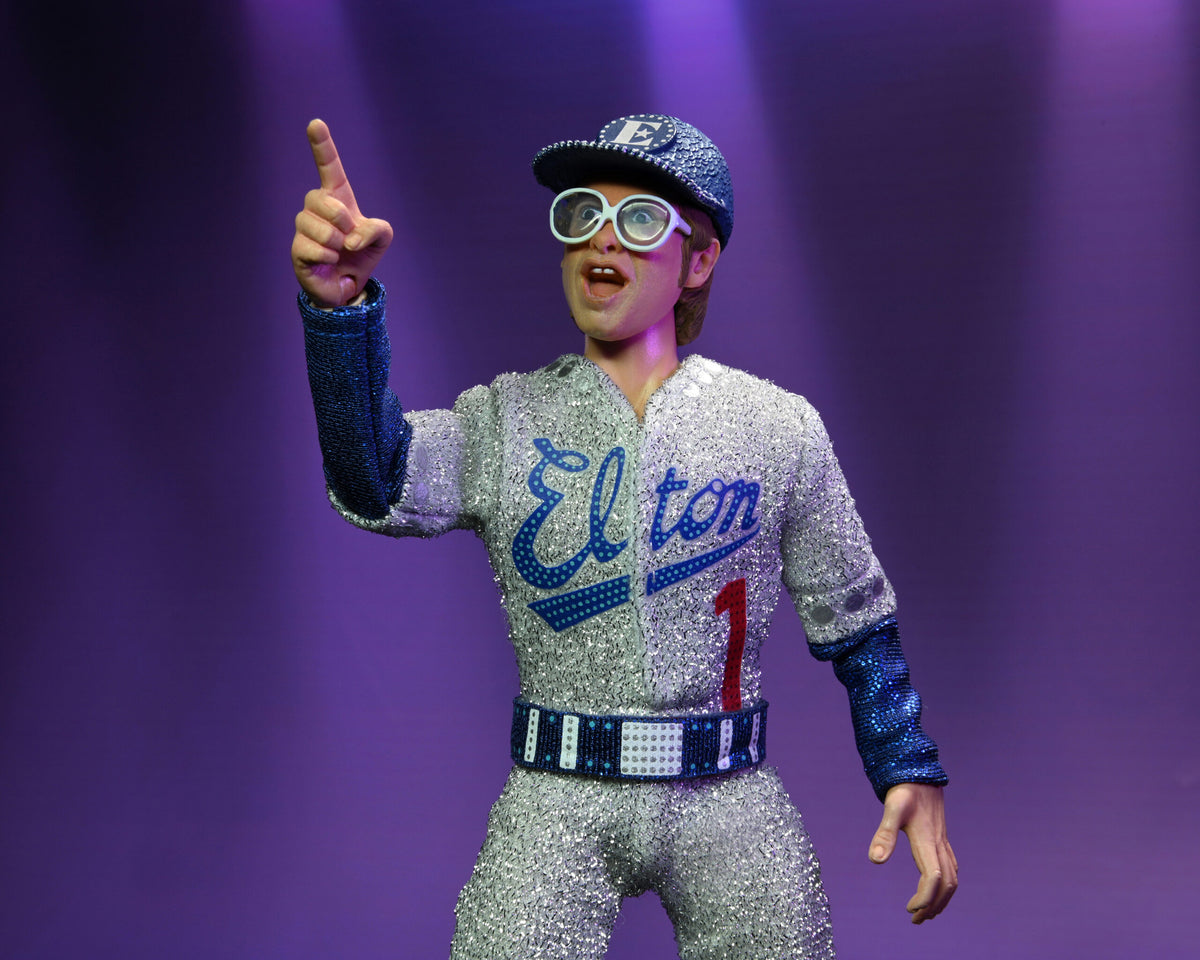 Elton John Collectible 2022 NECA Live in '75 Dodger Stadium 8" Clothed Action Figure