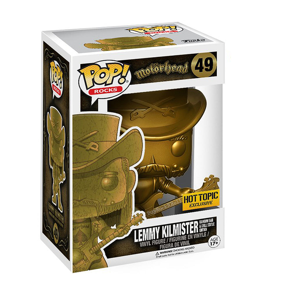 Motorhead 2017 Funko Pop! Rocks Lemmy Kilmister Gold (Golden State) Figure in Protector