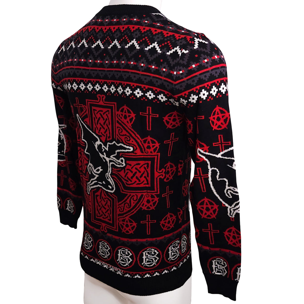 Ozzy Osbourne Collectible 2016 Bravado Black Sabbath Cloaked Woman Ugly Christmas Sweater - Size Small
