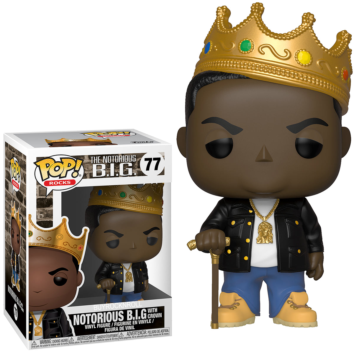 Notorious B.I.G. Collectible Handpicked 2018 Funko Pop! Rocks Biggie Figures in Protector Display Case