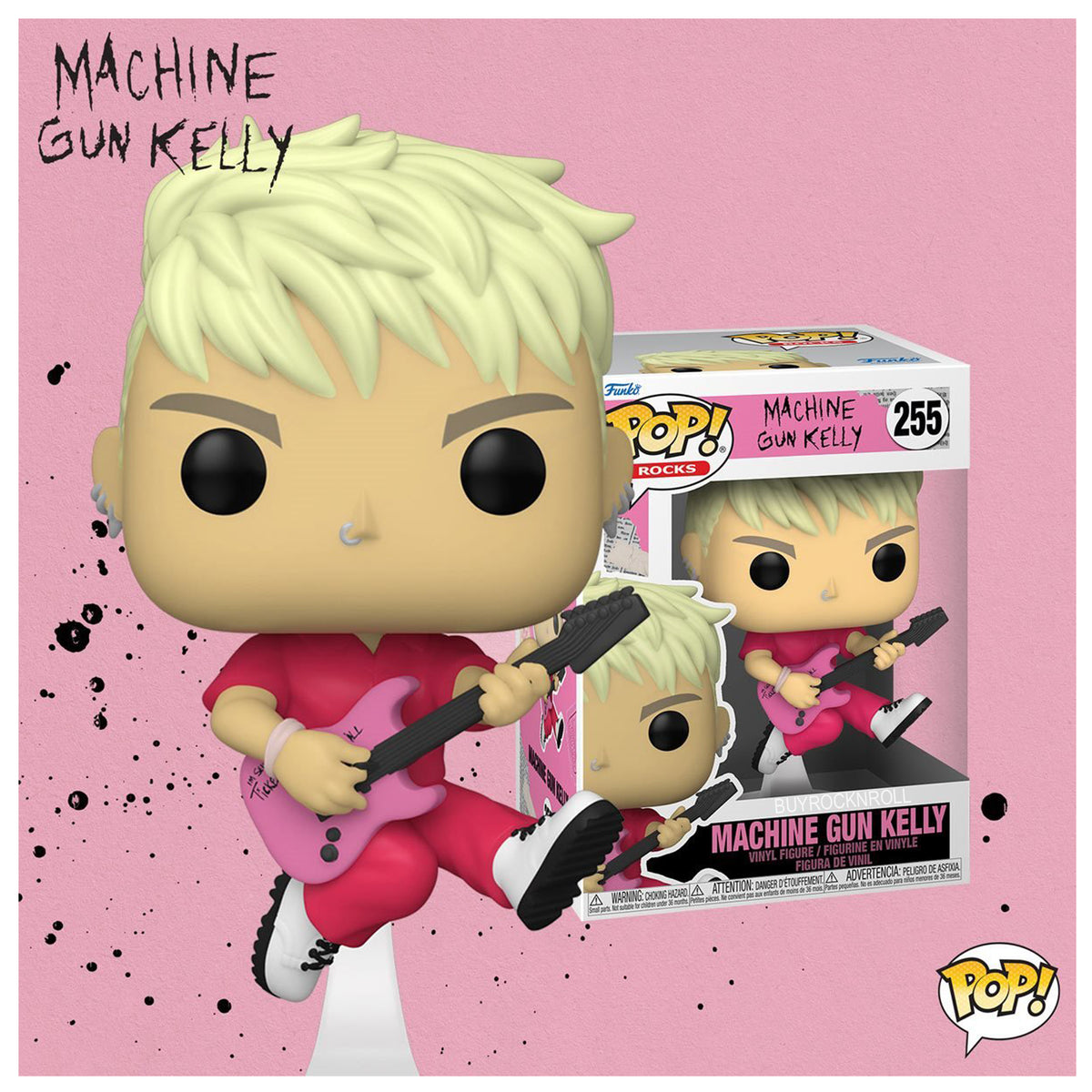 MGK Collectible Pop Rocks Tickets to my Downfall Set of 2 Machine Gun Kelly Figures #255 & #267