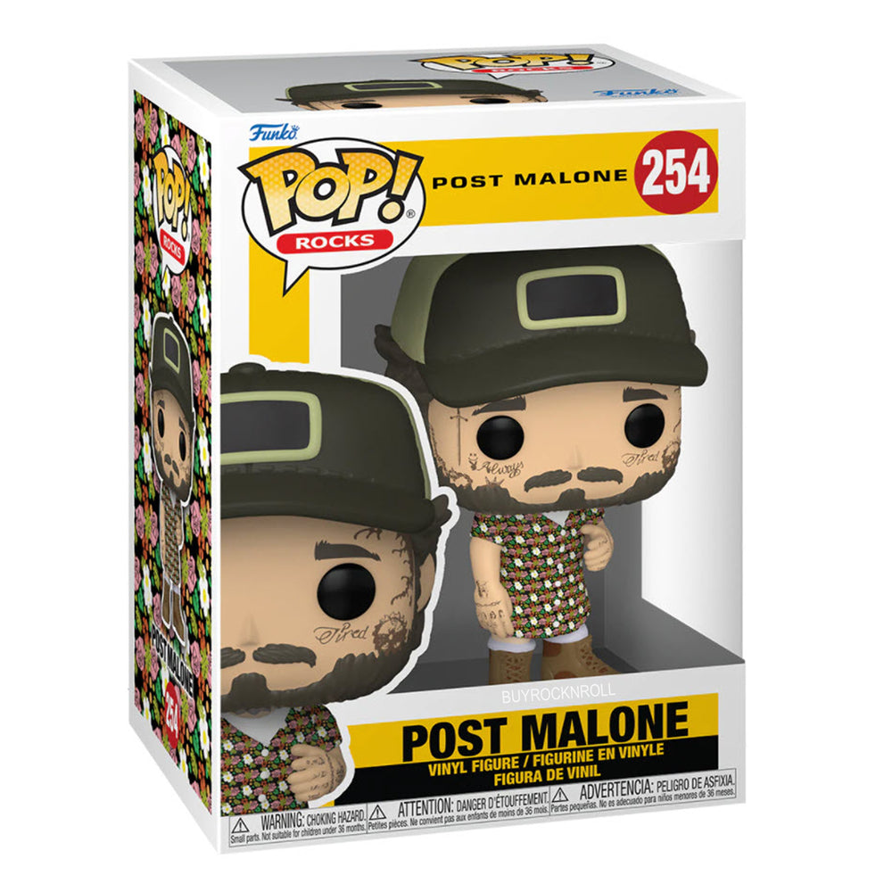 Post Malone Collectible 2022 Handpicked Funko Pop! Rocks Sundress Figure #254 in Protector