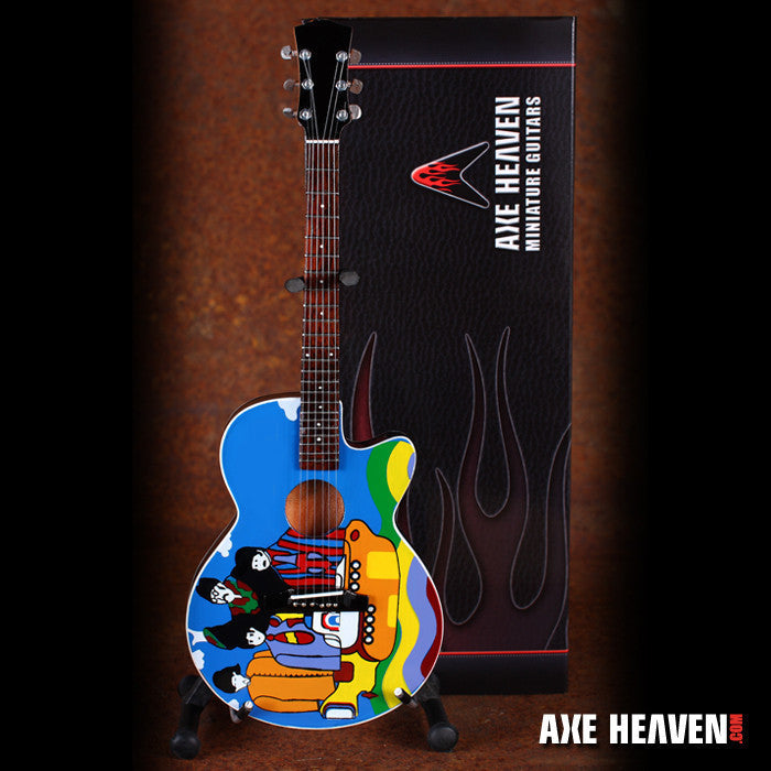 Fab Four Collectible Axe Heaven "Yellow Submarine" Mini Acoustic Guitar Replica