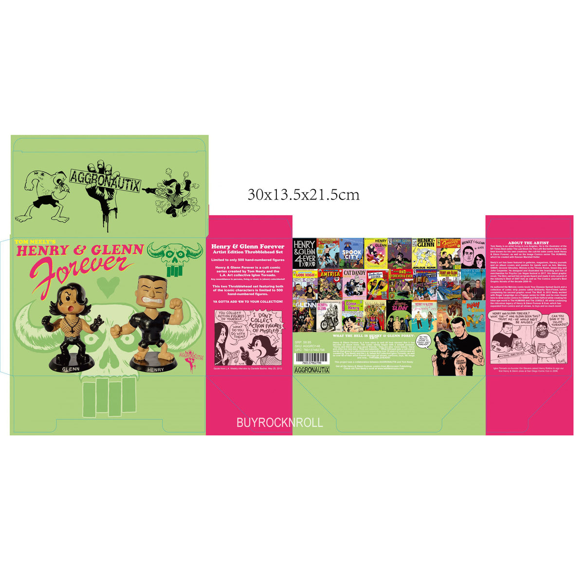 Henry & Glenn Forever Collectible Artist Edition 2021 Aggronautix Throbblehead Set LE of 500