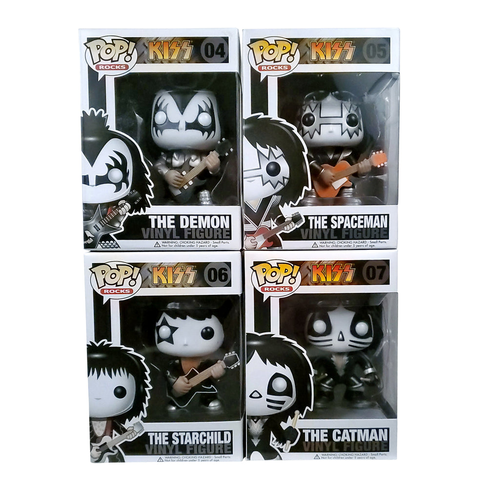 KISS Collectibles 2011 Funko Pop Rocks Series 1 Vinyl Figures Set of 4 - New