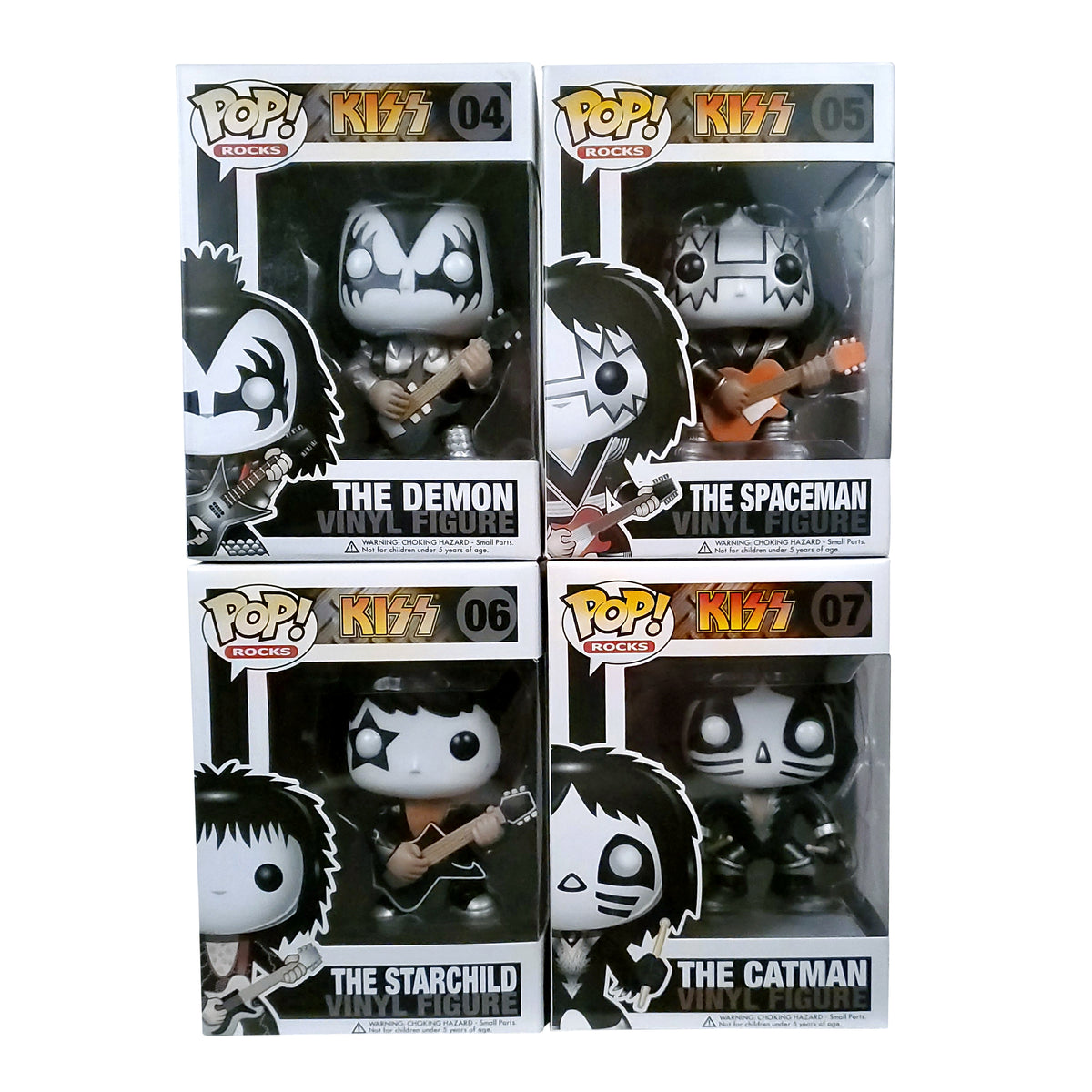 KISS Collectibles 2011 Funko Pop Rocks Series 1 Vinyl Figures Set of 4 - New