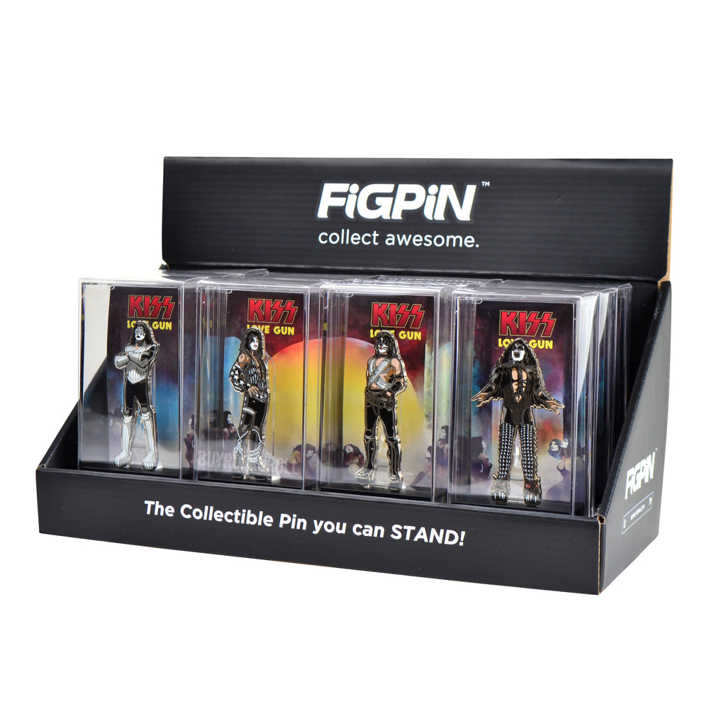 FiGPiN Collectors Retail Display Storage Case - Holds 12 FiGPiN Displays  (AC/DC KISS David Bowie)