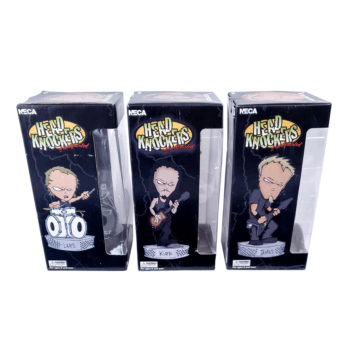 SOLD OUT! Metallica Collectible Rare 2003 NECA Head Knocker Set of 3 (Bobble Figure)