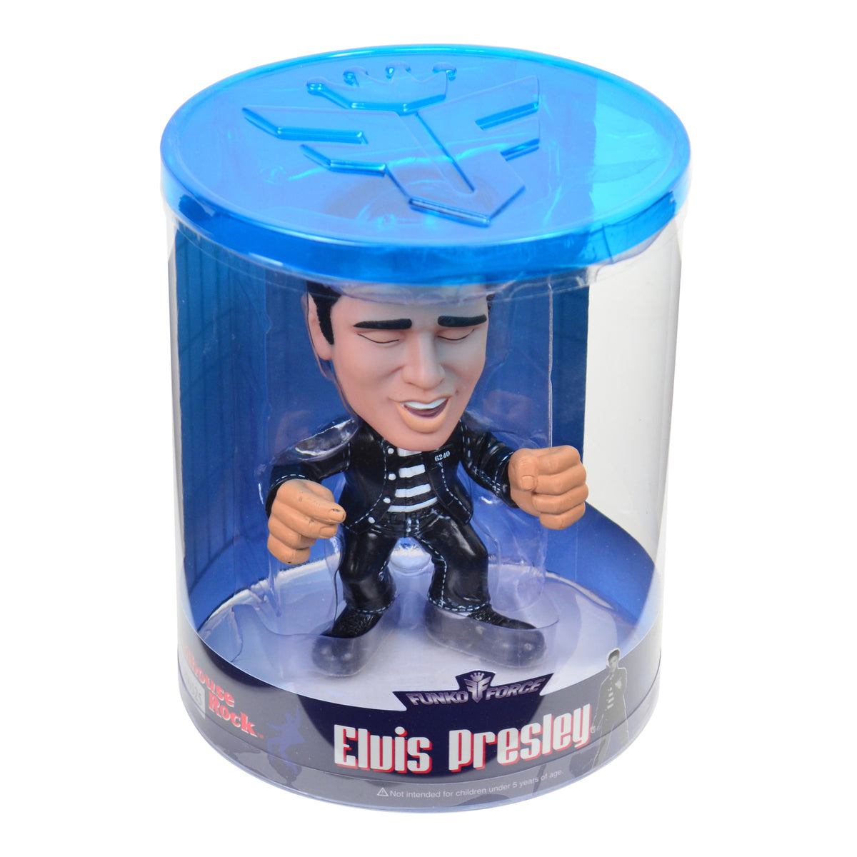 Elvis Presley Movie Collectible: 2009 Funko Force Jailhouse Rock Figure in Blue Lid Display Case